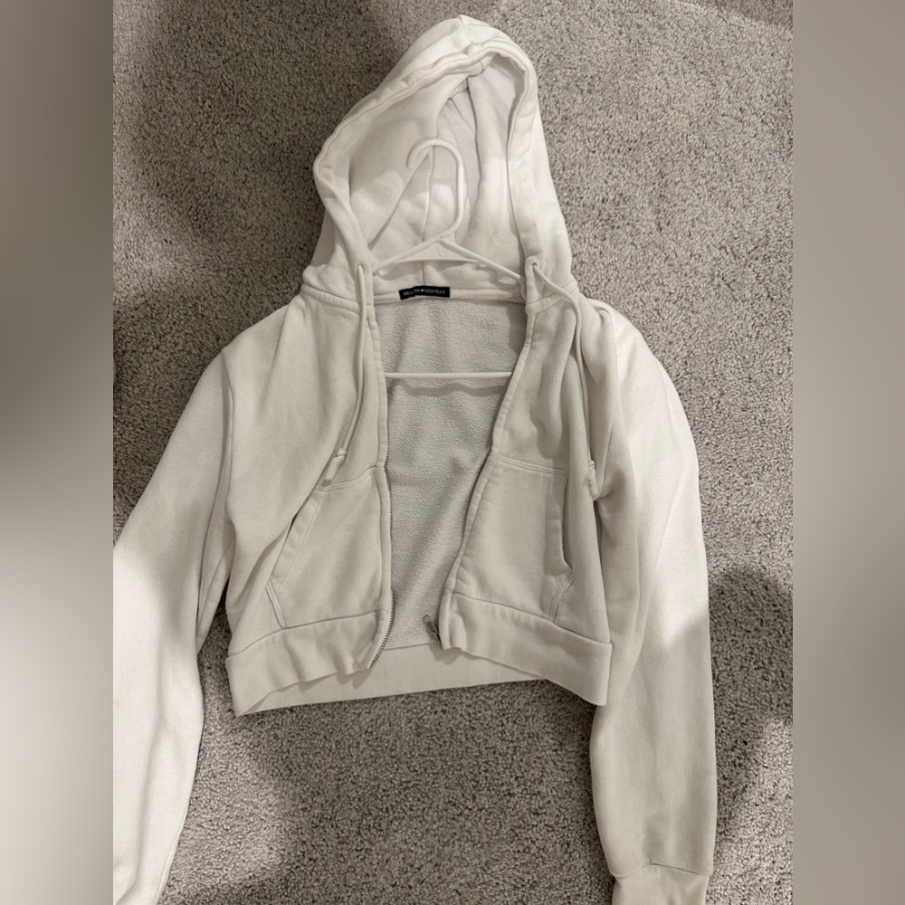Brandy Melville white cropped jacket